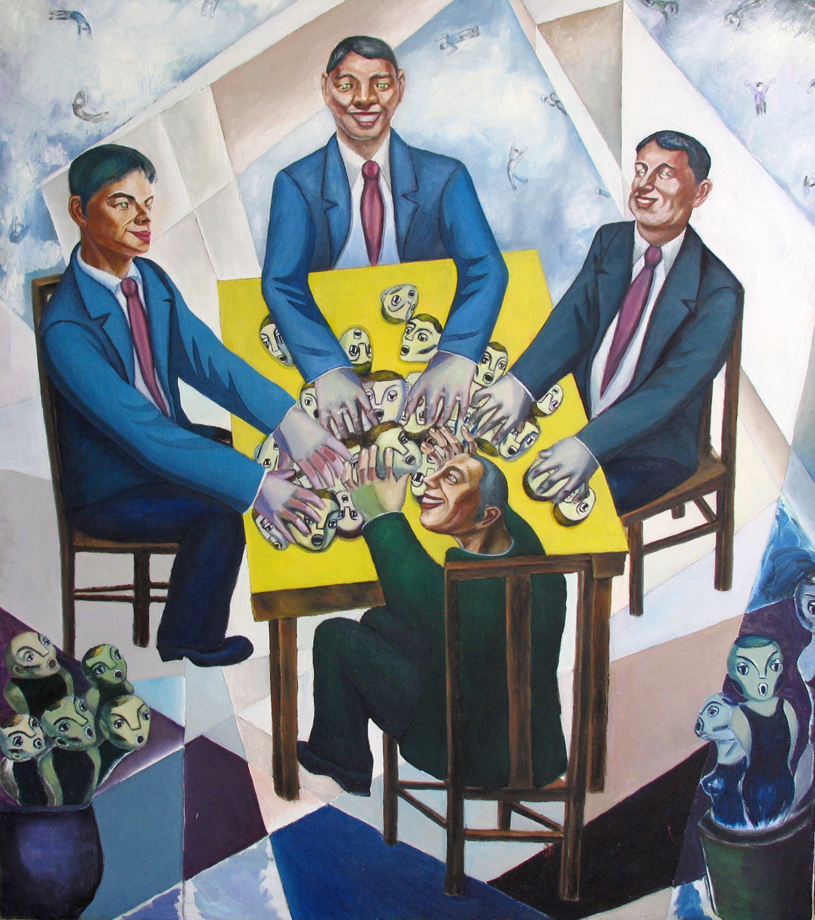 Rubbing Figures, 150 × 120 cm, 2005