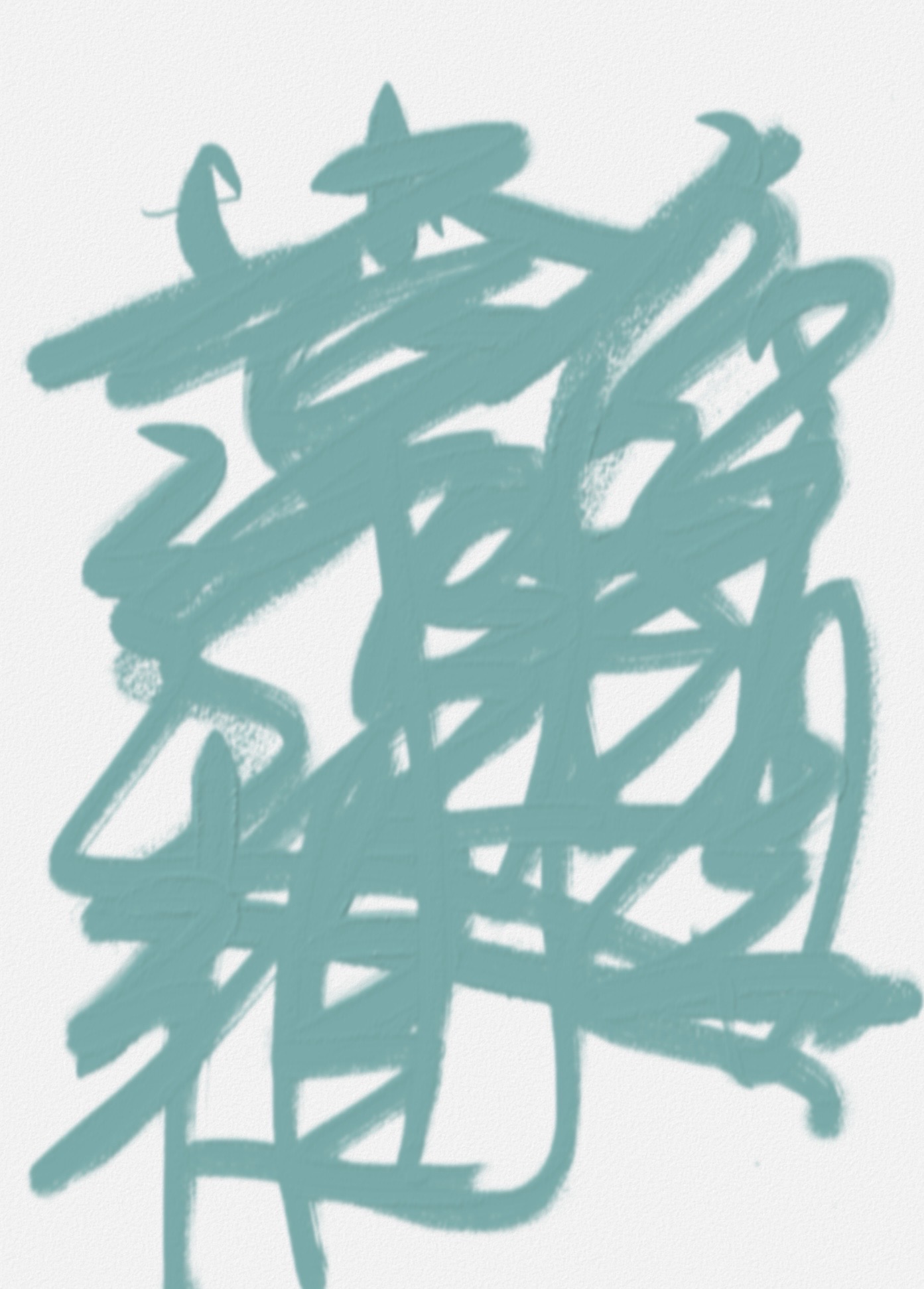 One Should Contemplate It Thus, Digital Calligraphy, 2025