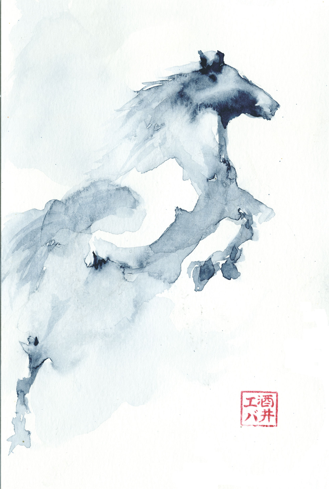 Nube al galope, 25 × 15 cm, 2026